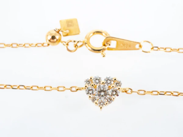 Pulsera de Oro 18K forma corazón - Imagen 3