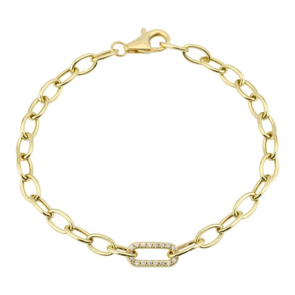 Pulsera en Oro Amarillo con Diamantes