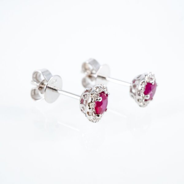 Aretes Studs Rubi de Birmania - Imagen 2