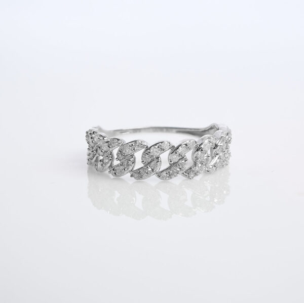 Anillo Cuban con diamantes