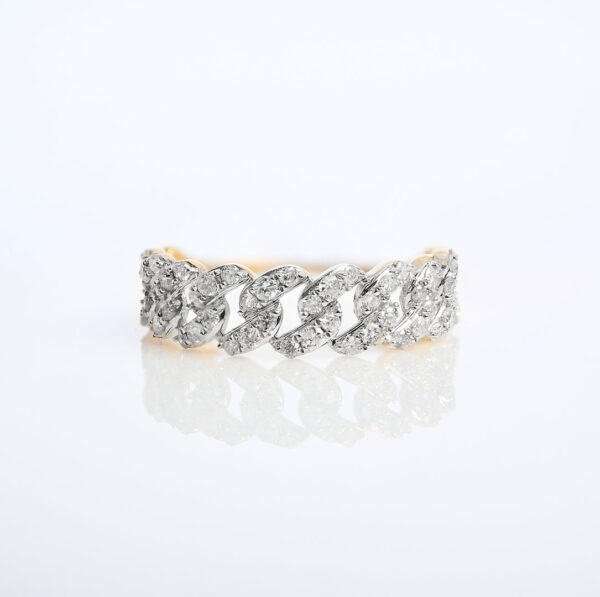 Anillo Cuban con diamantes - Imagen 2