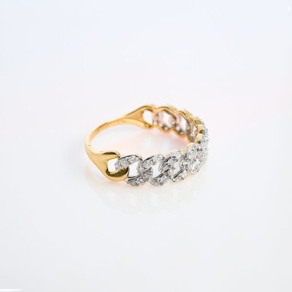 Anillo Cuban con diamantes - Imagen 4