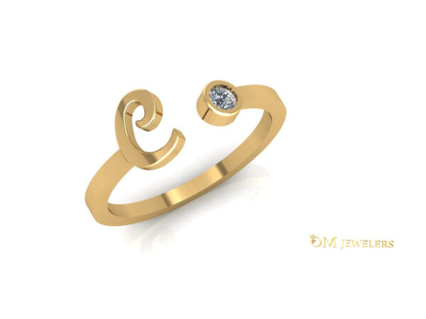 Anillo con Inicial y Zircon