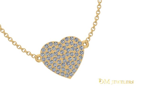 Collar de Corazón y Diamantes