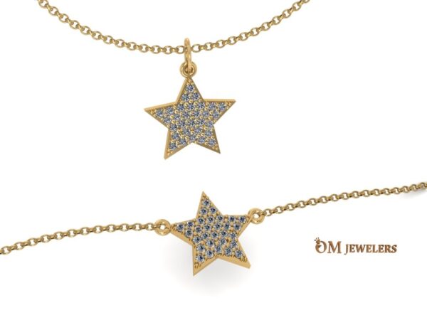 Collar con dije de Estrella con Zircon