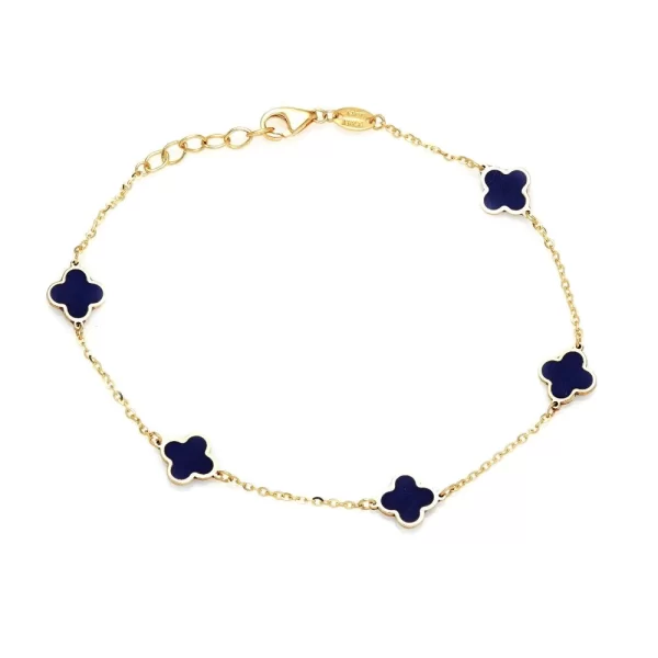 Pulsera de Clover y Lapis Lazuli